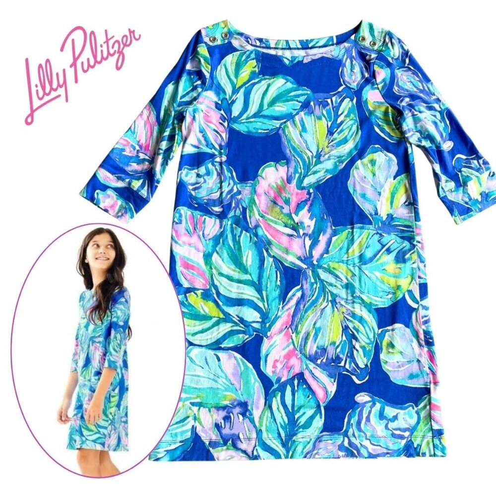 Lilly Pulitzer Girl's Mini Sophie Dress, UPF 50+, Casa Del Sol - Size L (8/10)
